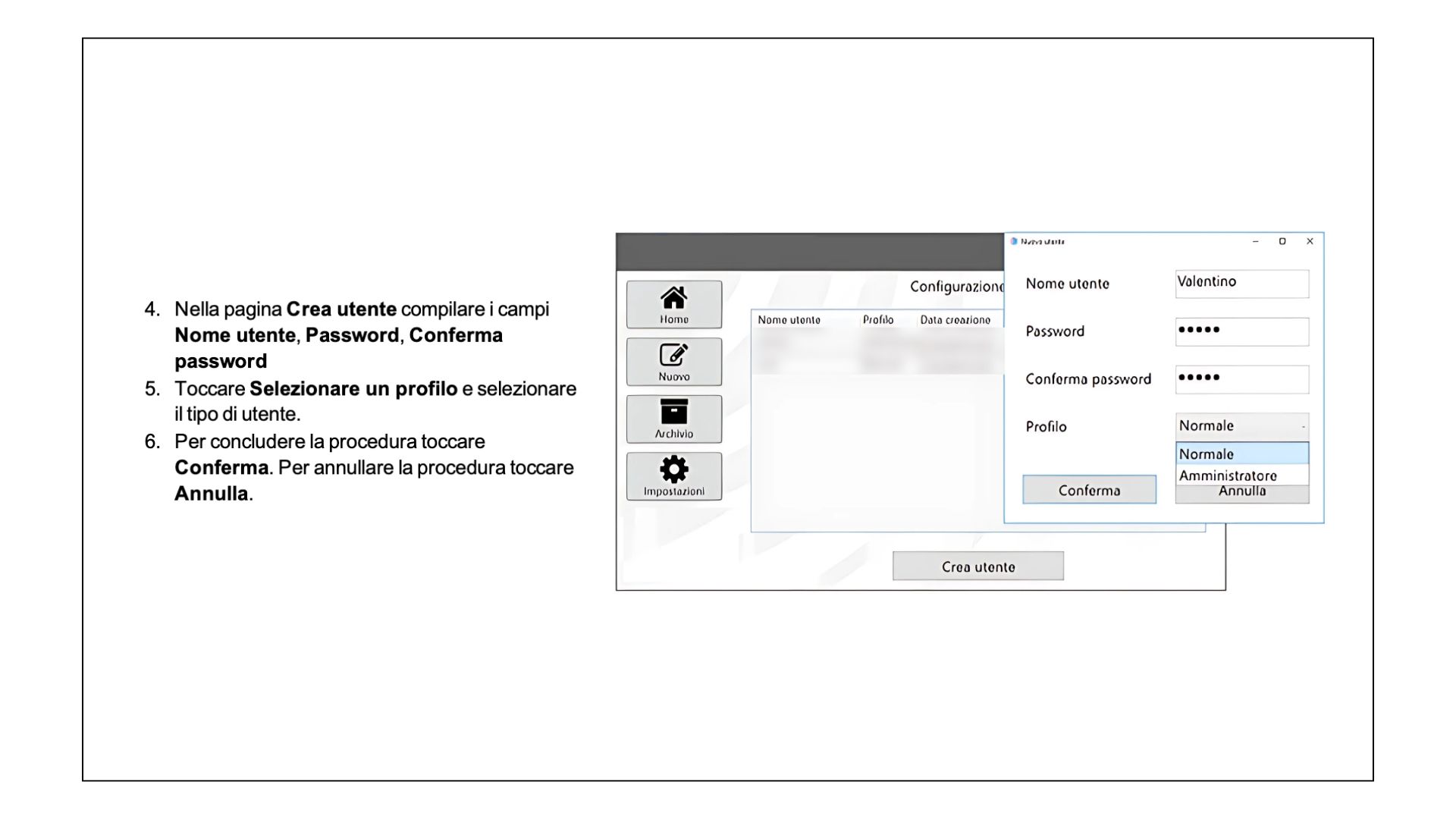 Esempio di redazione manuali HMI per operatore macchina